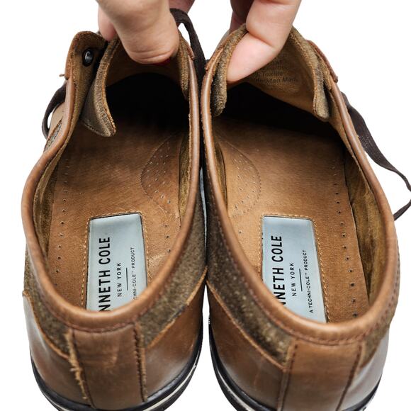 Kenneth Cole Shoes Mens 10 Brown Dressy Sneakers Leather Suede Lace Up main image 12